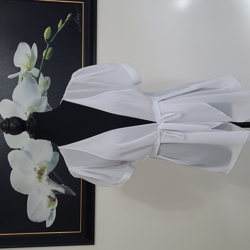 😍3/$25 Pleated Open Front Blouse - Picture 4 of 9